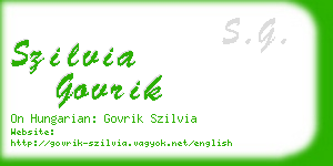 szilvia govrik business card